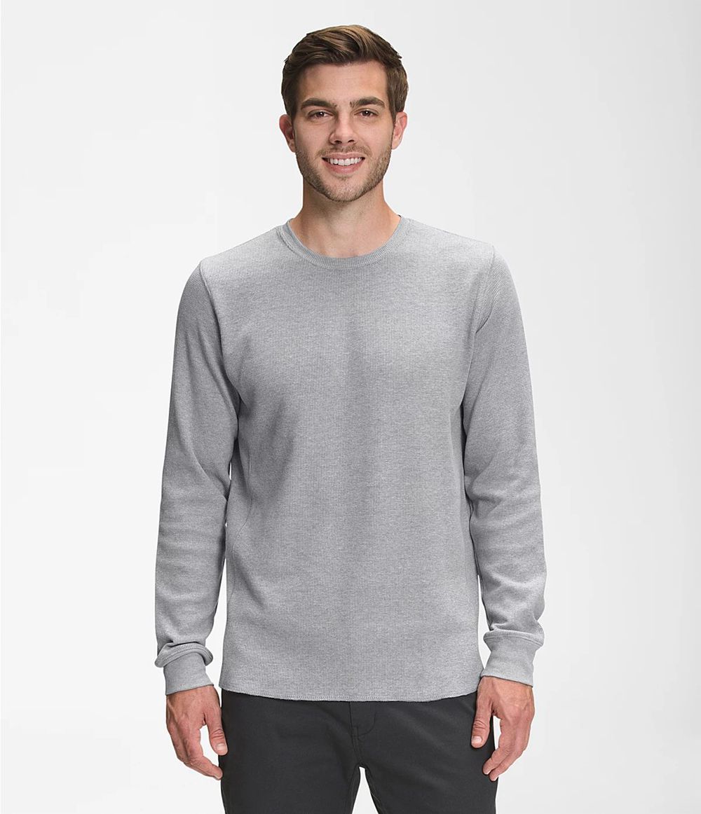 The North Face All-Season Waffle Thermal Sweatshirt Herren - HellGrau CH-178WKKT